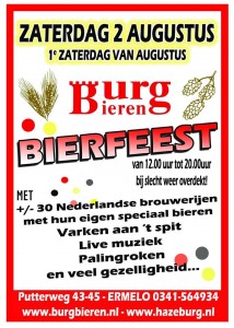 Burg Bieren Bierfeest 2014 affiche